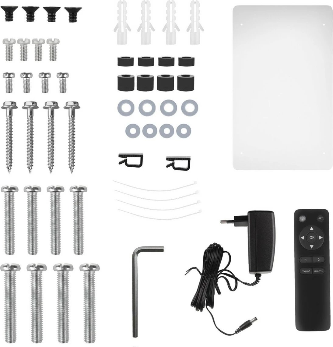 Mbajtëse tavani elektrike për TV Maclean MC-491, 23-65 inç, 30kg, VESA 600x400, 90° rrotullim, e zezë