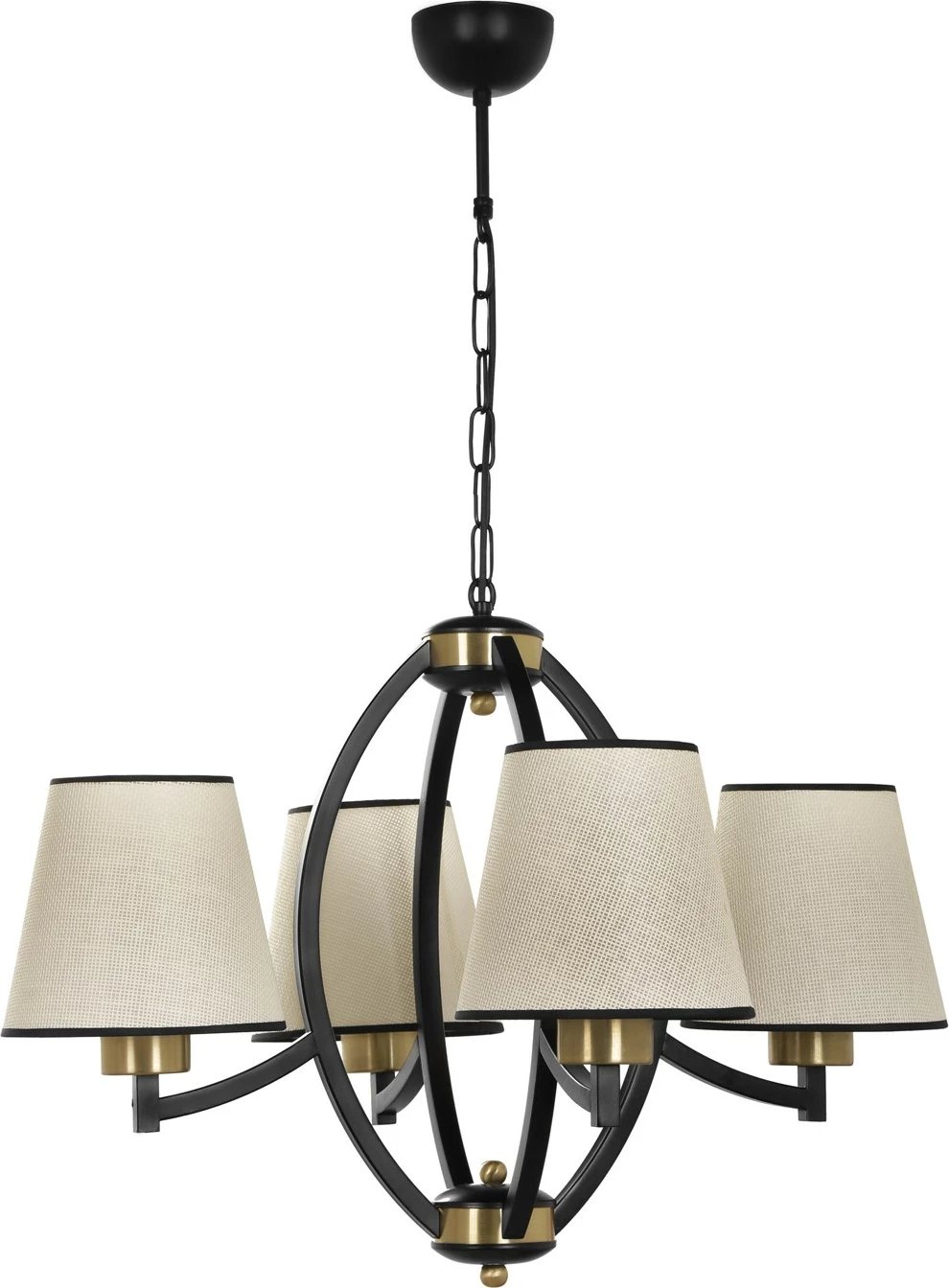 Llambë qendrore Opviq, 8343-4, ngjyrë bezhë, e zezë, ari