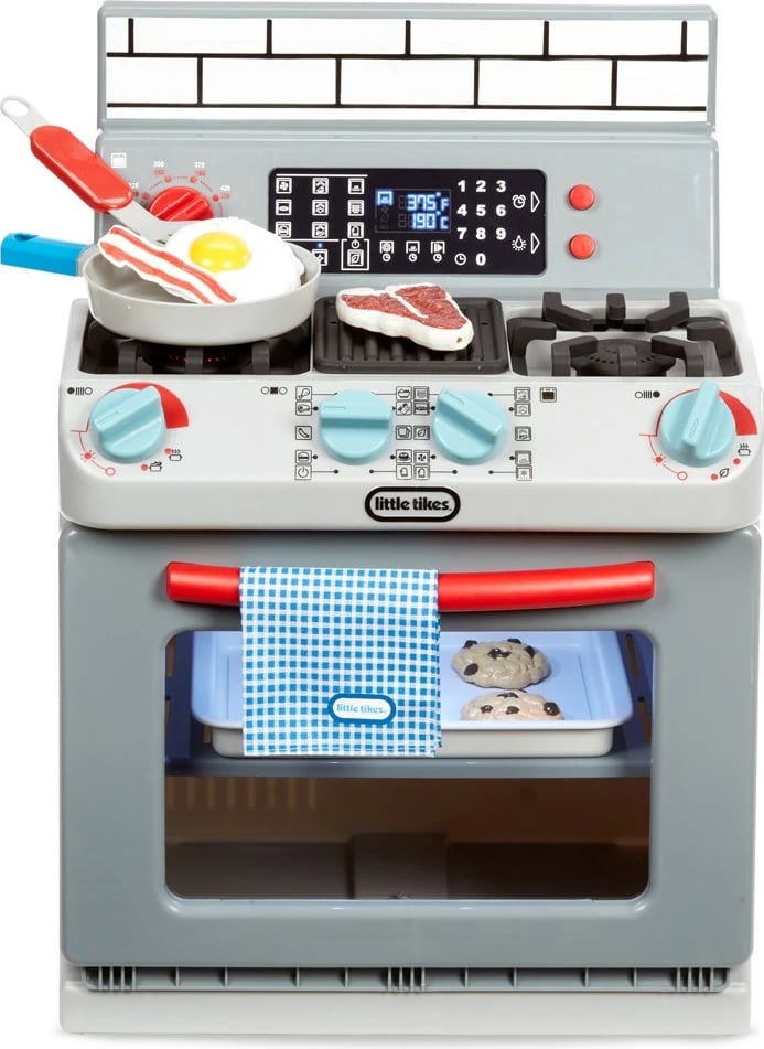 Lodër furrë Little Tikes First Oven me aksesorë, gri, set