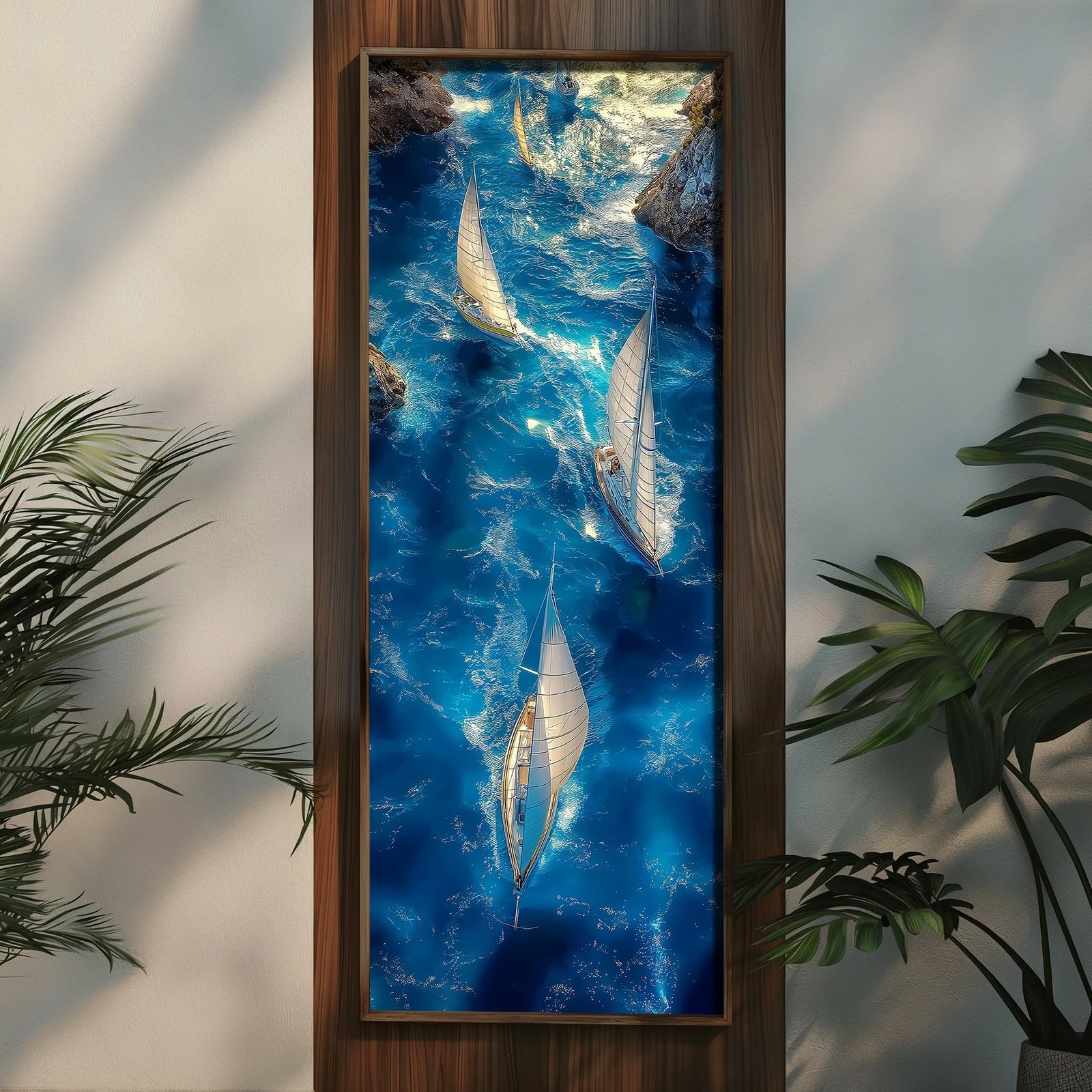 Pikturë dekorative me kornizë MDF, Wallity, LONG030-S/120-40, shumëngjyrëshe, 40x120cm