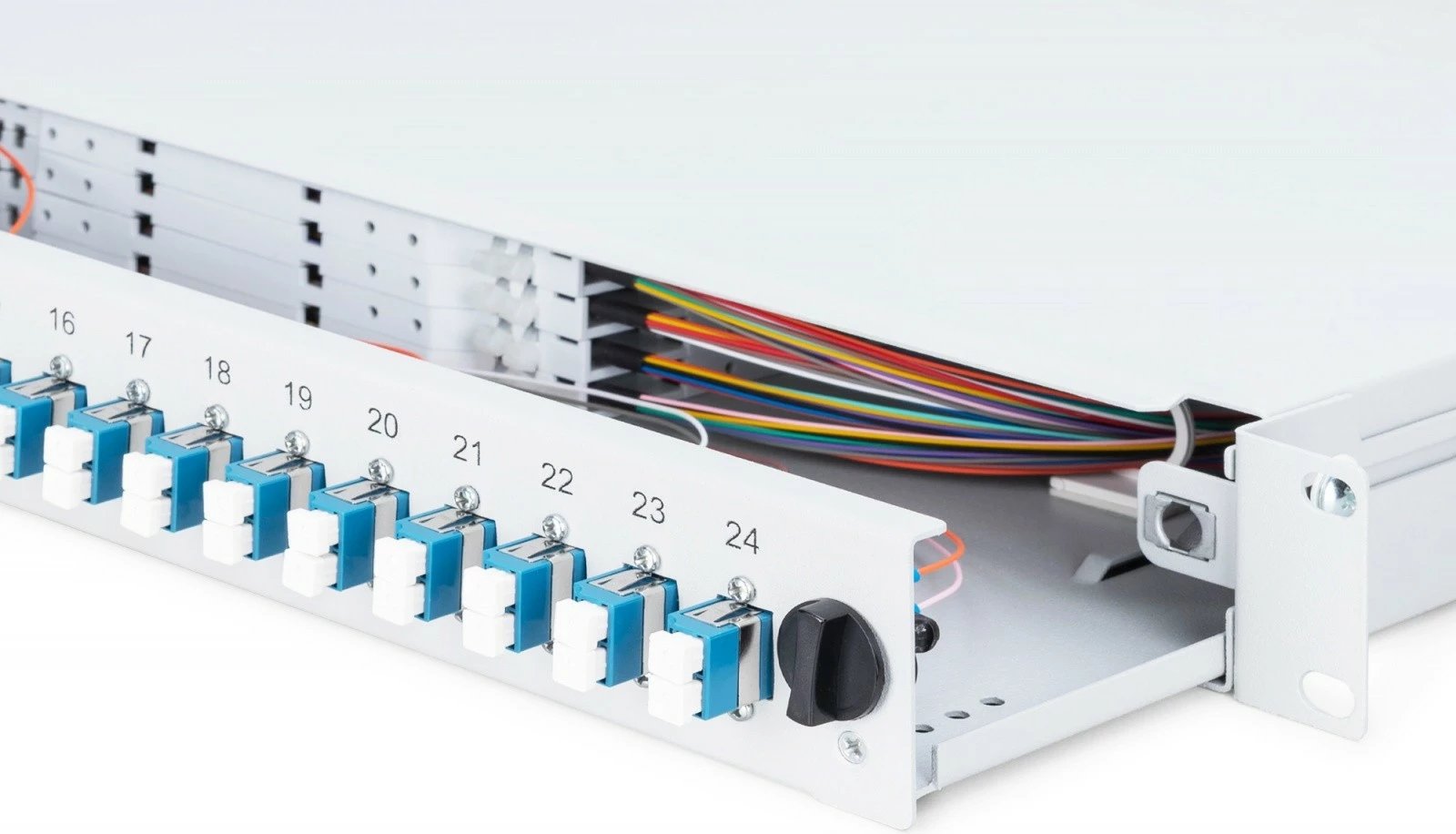 Panel patch optik Digitus DN-96332/9, 24x LC duplex, 1U, 19 inç, Gri