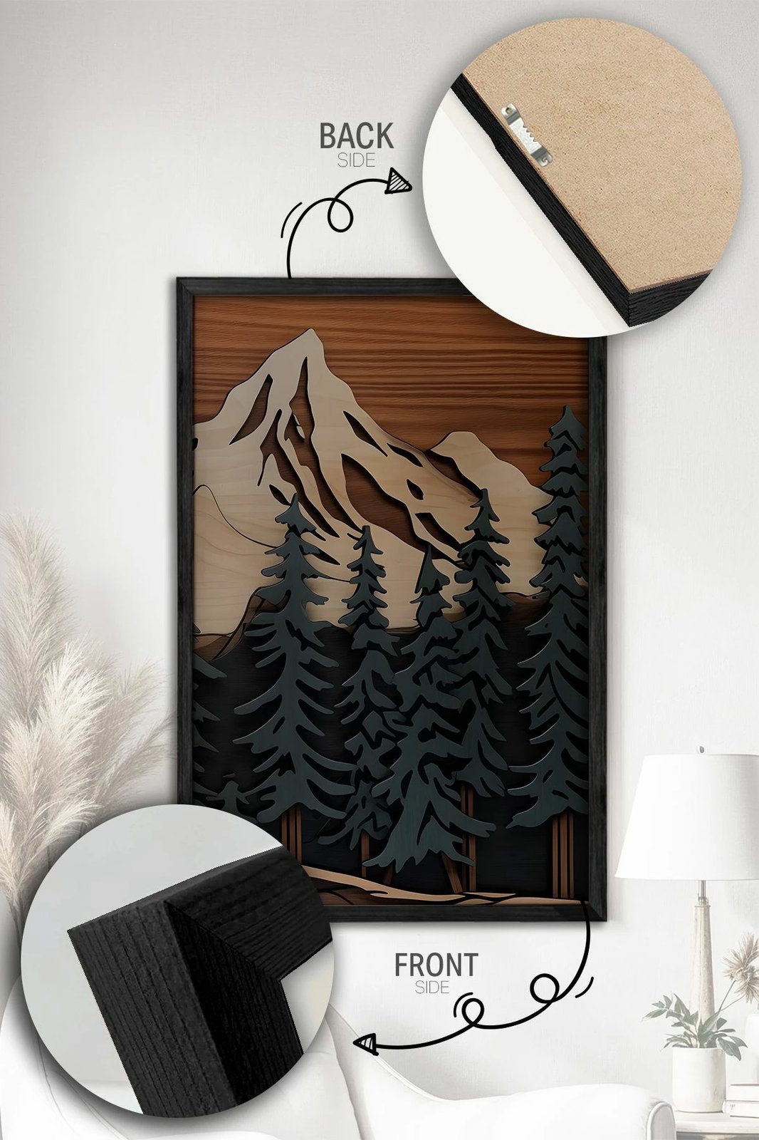 Set pikturash dekorative me kornizë (3 copë), Wallity, Ersy3Syhcrv41