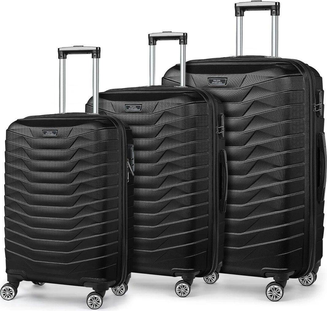 Set valixhesh (3 copë), Zoozie Bags, P55UCVLZ01, e zezë