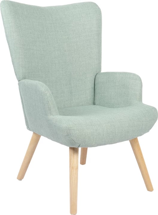 Fotel Gerlina, material mente, këmbë ngjyrë natyrale, 71x64x94cm