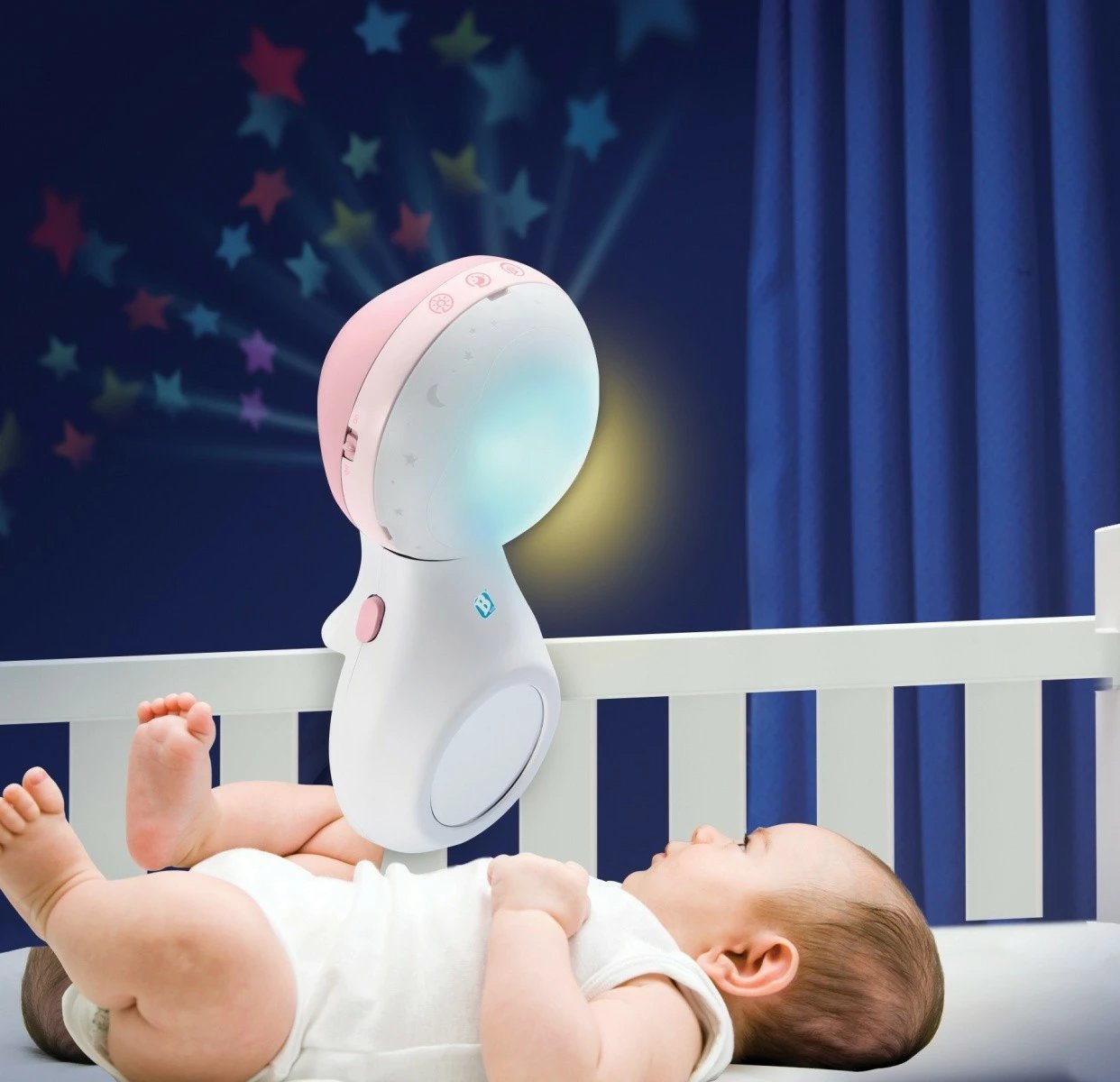 Karusel muzikor për foshnje B-kids Infantino 3-in-1, rozë/bardhë