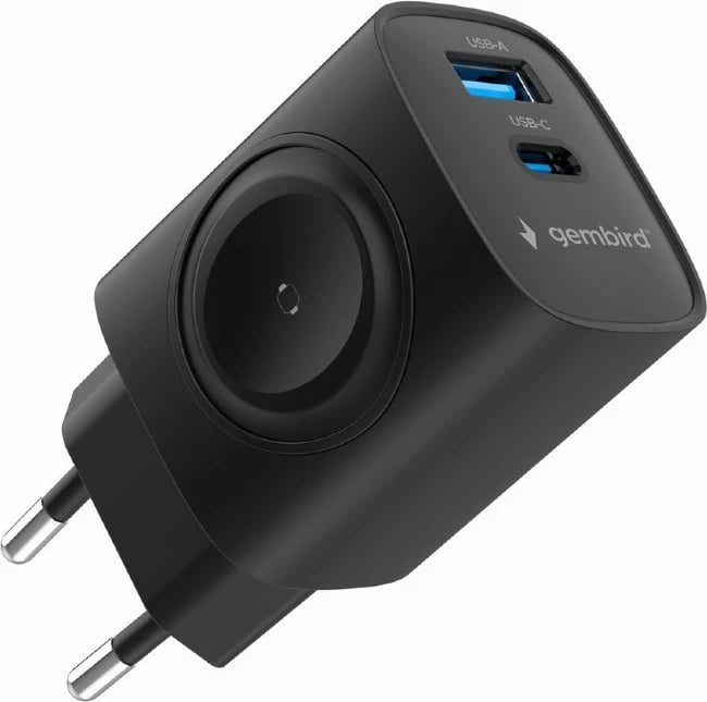 Karikues muri Gembird TA-UC-PDQCW20-01-BK, 20W, USB-A & USB-C, i zi