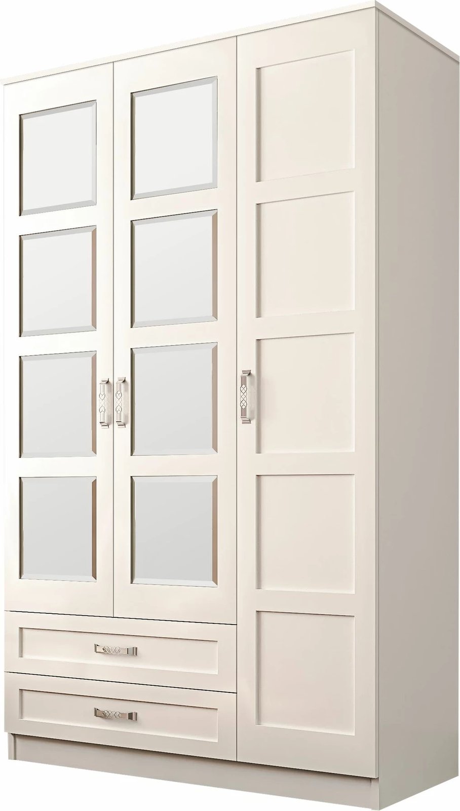 Dollap rrobash Skye Decor, ngjyrë e bardhë mat, RB-050