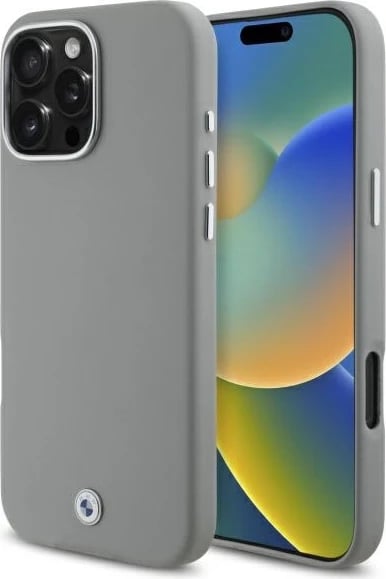 Mbështjellës BMW Sign Full Wrapped Metal MagSafe për iPhone 16 Pro Max, Gri