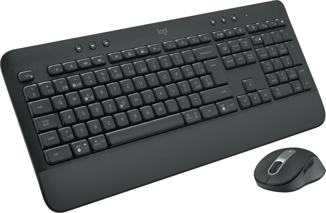 Komplet tastierë dhe maus Logitech Signature MK650, Wireless, Bluetooth, Membranë, QWERTZ, Grafit