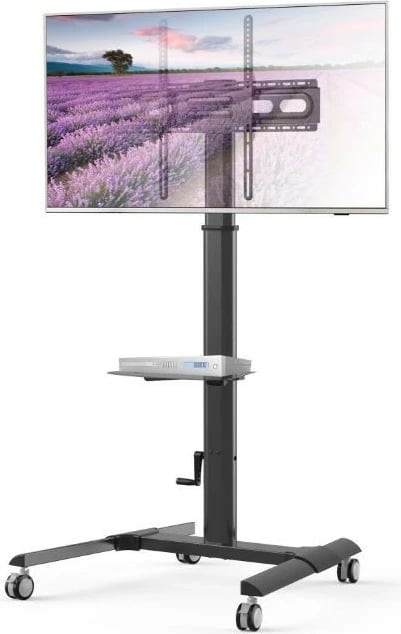 Karrocë mobile për TV Techly 364484, për LCD/LED 32-70 inç, me raft, e zezë Karrocë mobile për TV Techly 364484, për LCD/LED 32-70 inç, me raft, e zezë