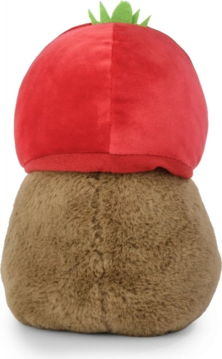 Lodër pelushi Daffi Capybara M-606 me kapelë luleshtrydhe, 20 cm, Kafe e Kuqe