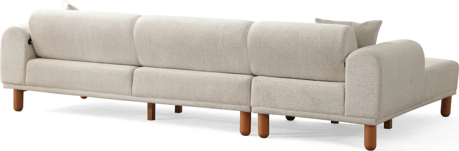 Kënd divan-krevat Atelier del Sofa, Lyke majtas, krem