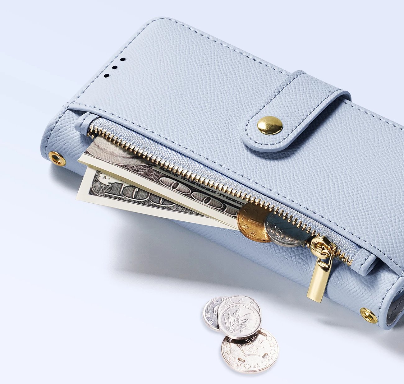 Mbështjellës Dux Ducis Lawa për iPhone 16 Pro Max, me portofol magnetik të ndashëm, kaltër