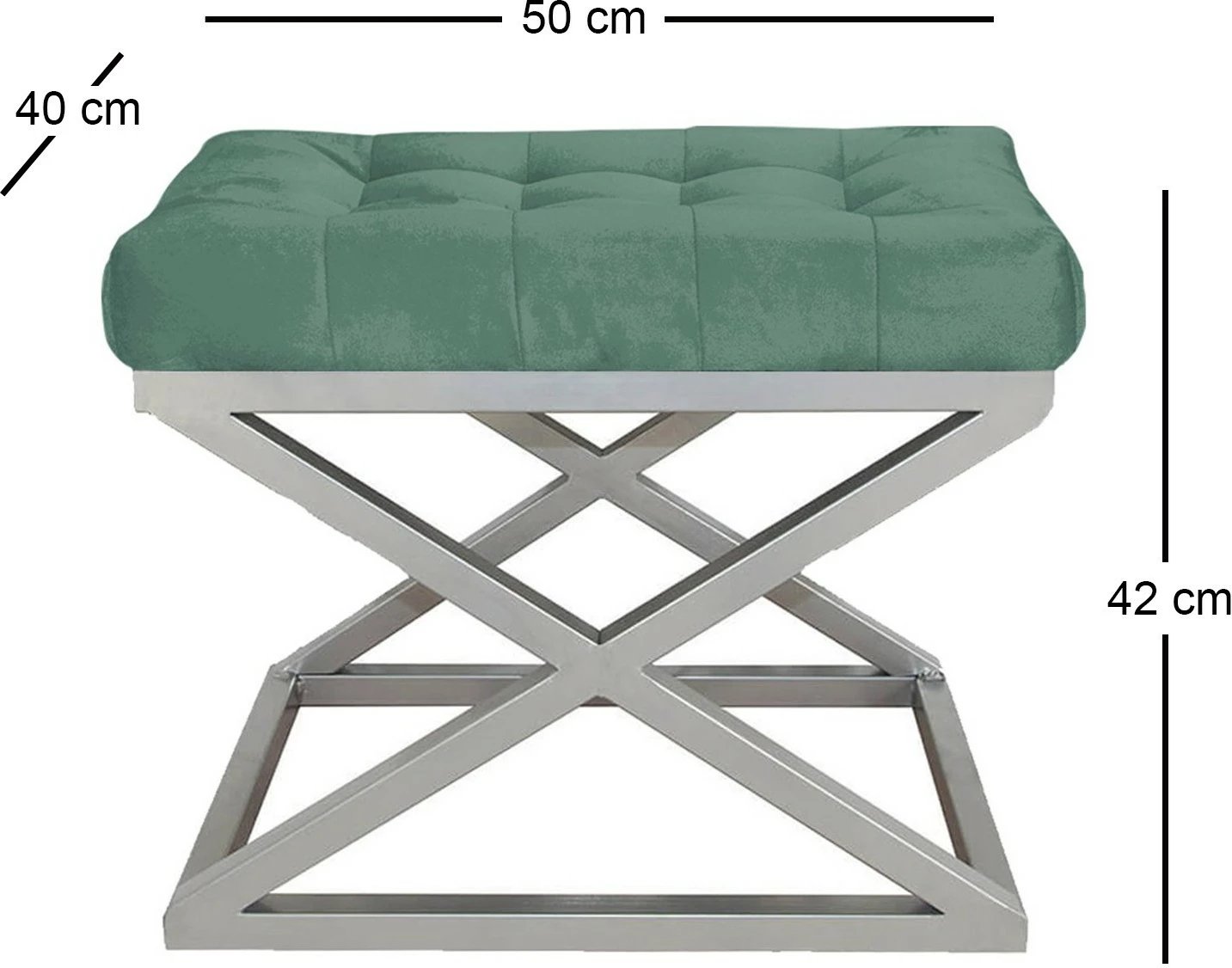 Puf Atelier del Sofa, ngjyrë argjendi dhe e gjelbër