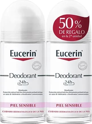 Deodorant roll-on Eucerin Sensitive Skin unisex 2x50ml