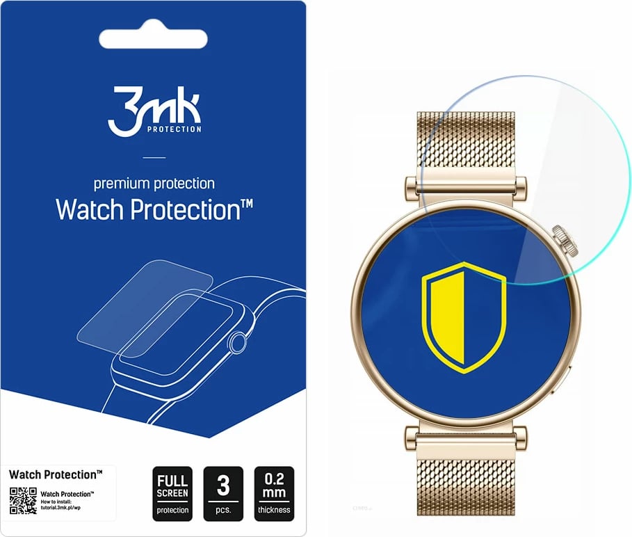 Mbrojtës ekrani për smartwatch 3mk Protection FlexibleGlass Lite, për Huawei Watch GT 4 41mm, 3 copë