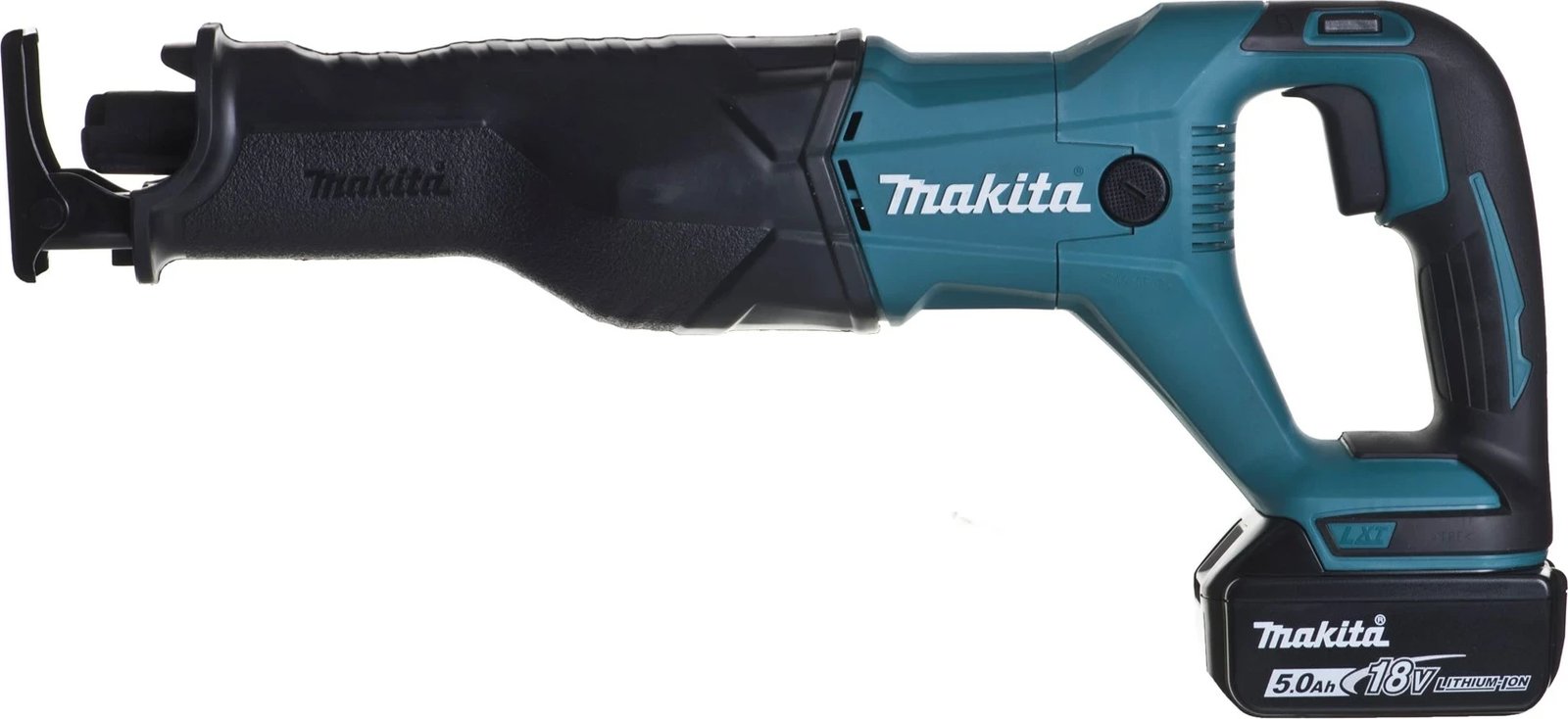 Sharrë reciproke MAKITA DJR186RTE, 18V, 5Ah, turkeze