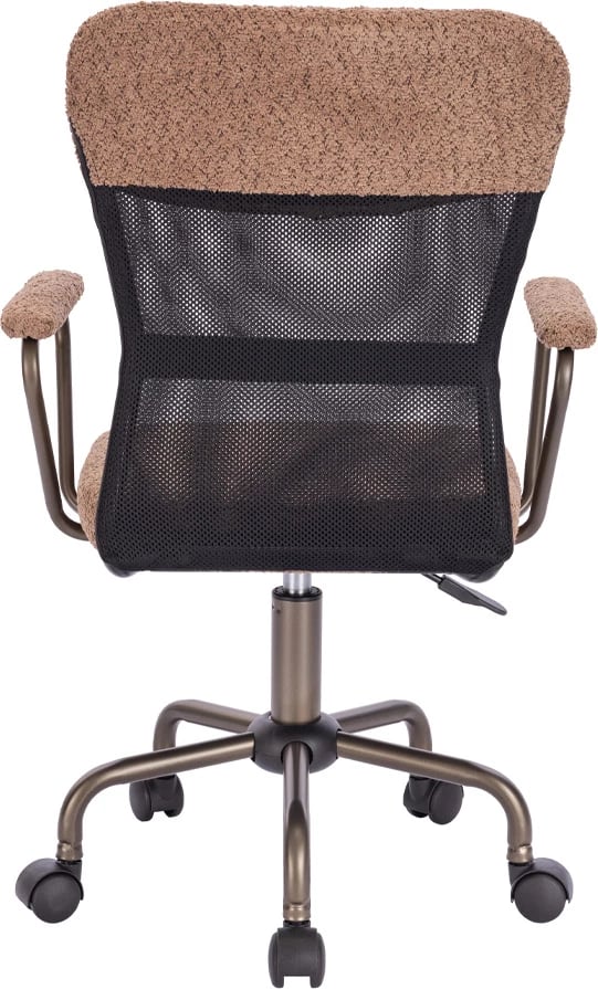 Karrige zyre Bell, ngjyrë kafe e çelët, metal gunmetal, 54x52x92