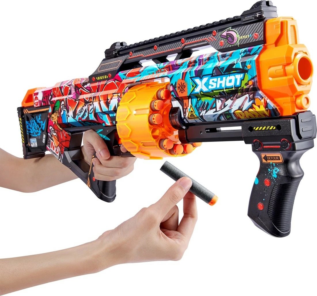 Blaster lodër ZURU X-Shot SKINS-LAST STAND, 16 shigjeta, multicolor
