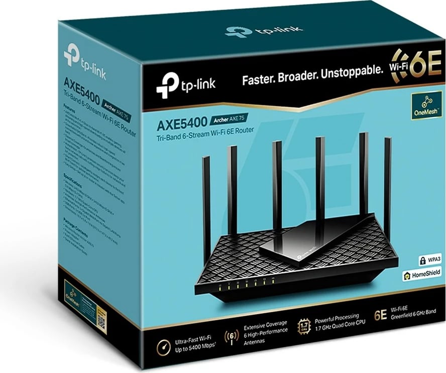 Router TP-Link Archer AXE5400, Wi-Fi 6E, i zi