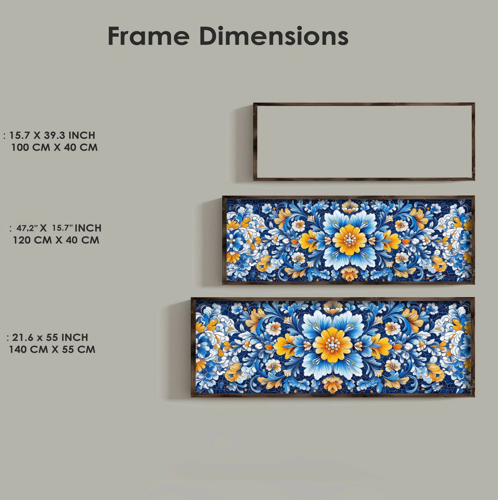 Pikturë dekorative me kornizë, MDF, Wallity, EMR063, shumëngjyrëshe