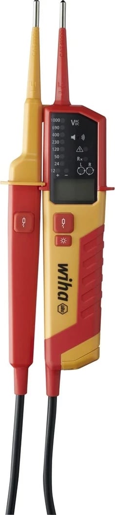 Drejtpërdrejtues tensioni Wiha 45217, LCD, i kuq dhe i verdhë