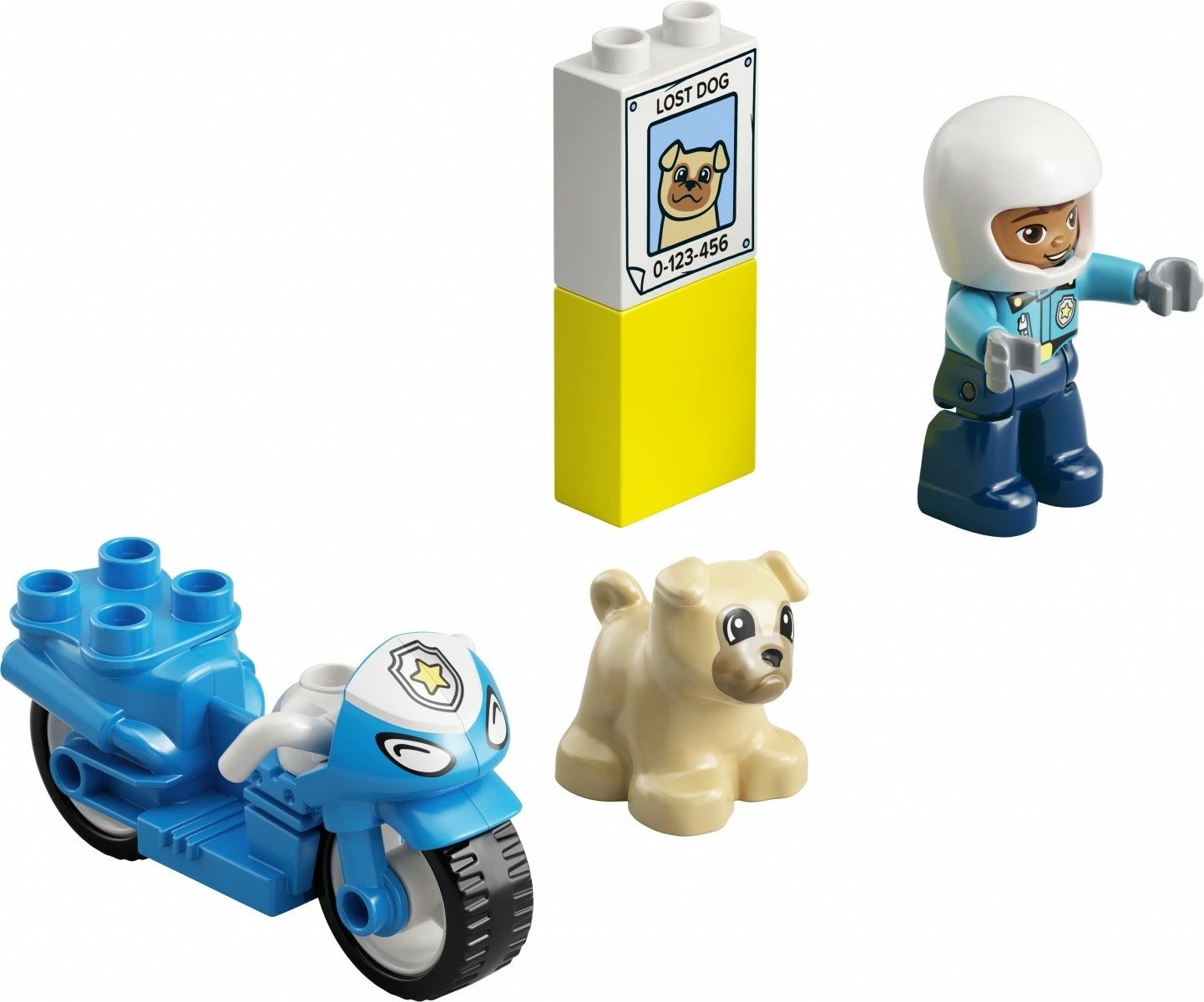 Set lodrash LEGO DUPLO Police Motorcycle 10967, për fëmijë, 5 pjesë, Blu Set lodrash LEGO DUPLO Police Motorcycle 10967, për fëmijë, 5 pjesë, Blu