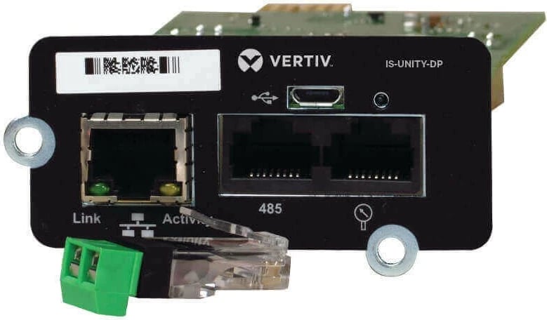 Kartë rrjeti Vertiv Liebert IntelliSlot SNMP Web Card IS-UNITY-SNMP, LAN, për pajisje Vertiv