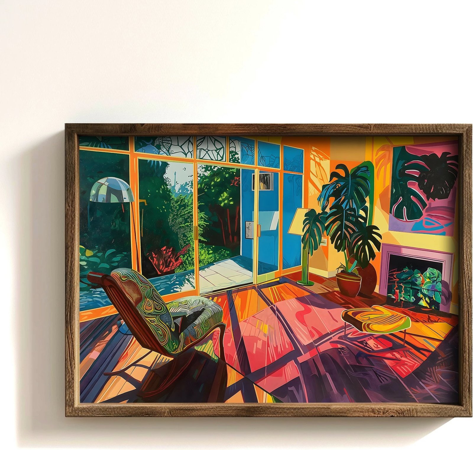 Pikturë dekorative me kornizë MDF, shumëngjyrëshe, Wallity, GE024-L