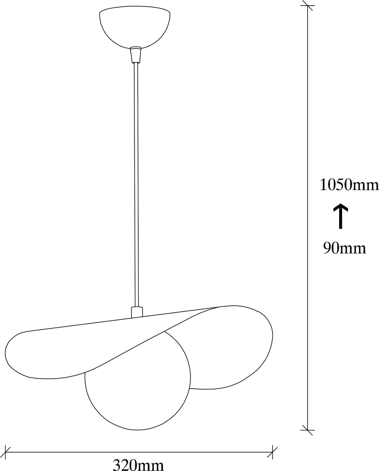 Llambë tavani Opviq, Vatoz - 2866, e zezë dhe e bardhë Llambë tavani Opviq, Vatoz - 2866, e zezë dhe e bardhë
