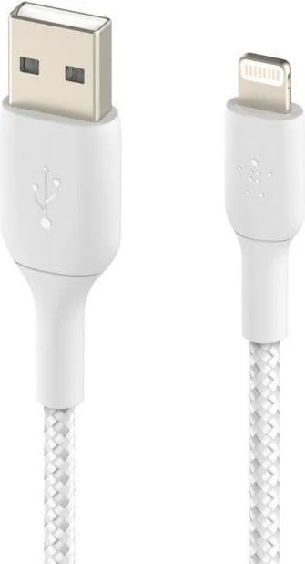 Kabllo Belkin CAA002bt1MWH, USB në Lightning, 1m, E bardhë