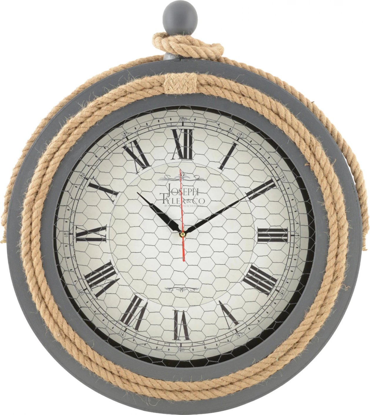 Orë muri metalike gri me litar FH7452.01 D50 cm