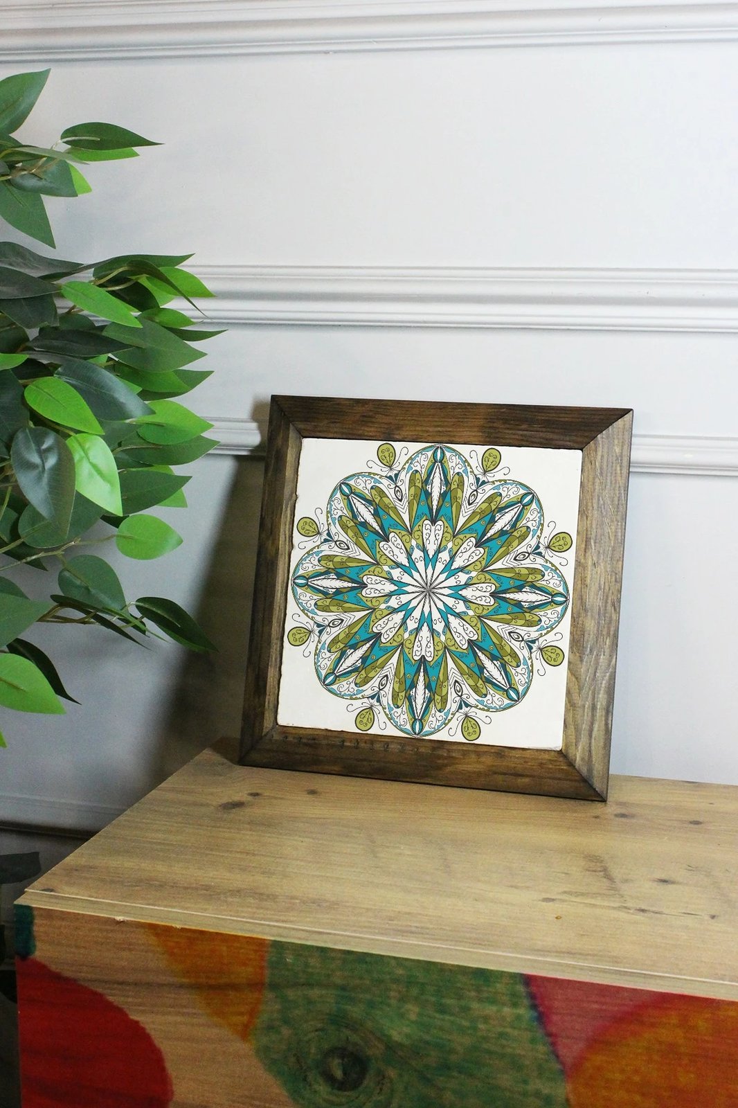 Pikturë dekorative me kornizë, Wallity, Ersytastablo33 - 16, shumëngjyrëshe, 15.5x15.5cm