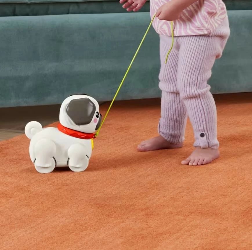 Figurinë tërheqëse Fisher Price Pets Spacerowy Mopsik HTW94, plastikë, kafe/krem