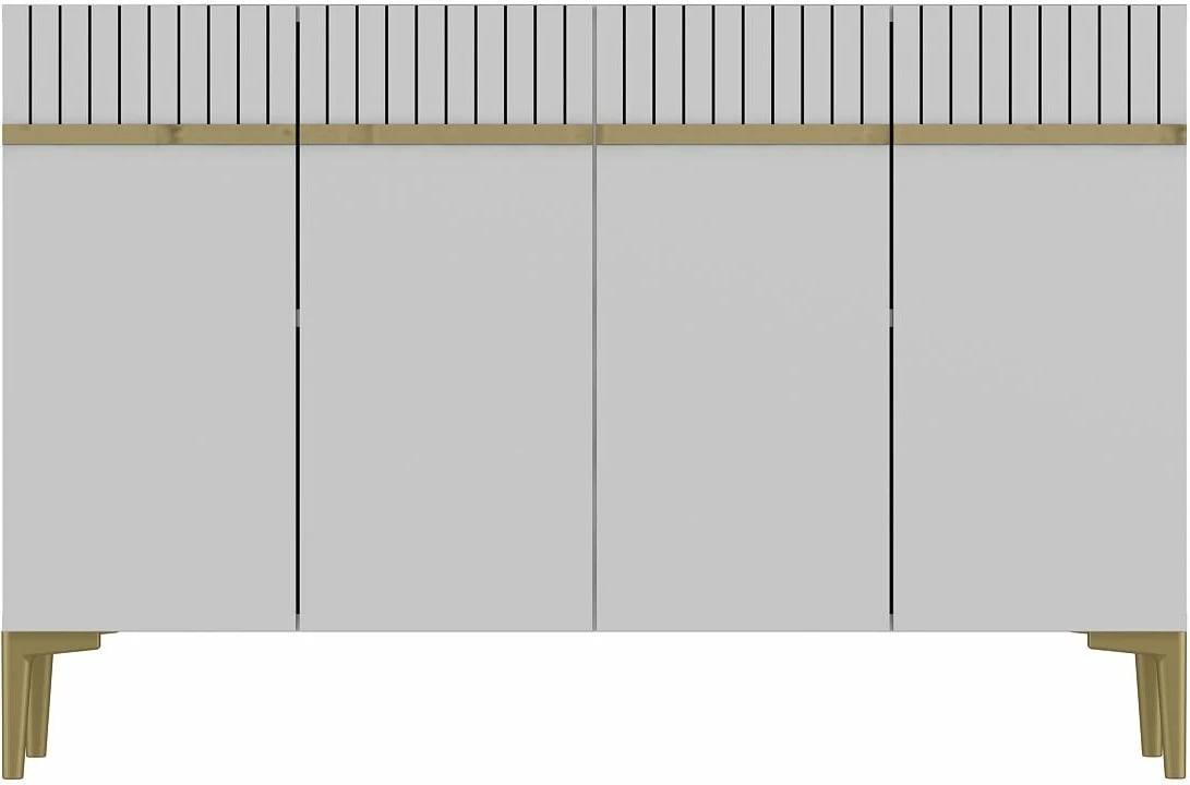 Konsolë dekorative, e bardhë dhe ari, Skye Decor, 120x80x29.6cm