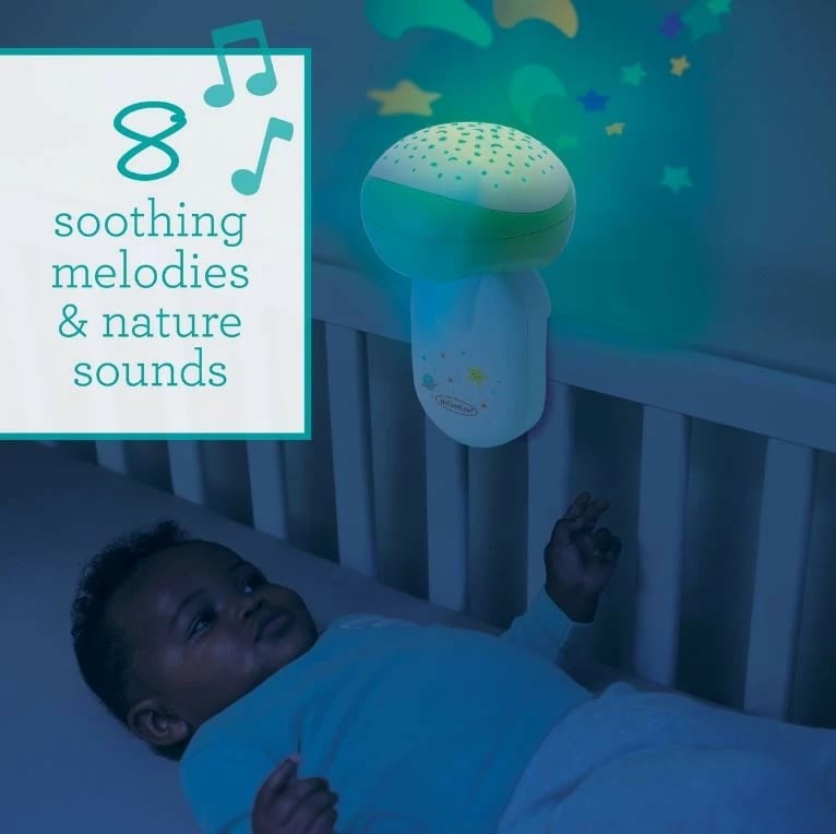Karusel muzikor B-kids Infantino 3-në-1, projektor, plastikë, Blu/Gjelbër/E Bardhë/E Verdhe