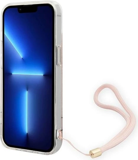 Mbështjellës Guess GUOHCP14MH4STP për iPhone 14 Plus 6.7", rozë me varëse Mbështjellës Guess GUOHCP14MH4STP për iPhone 14 Plus 6.7", rozë me varëse
