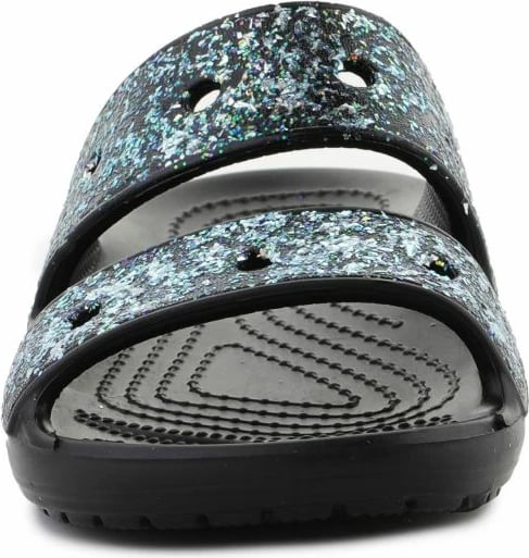 Shapka për vajza Crocs, modeli Classic Glitter, të zeza