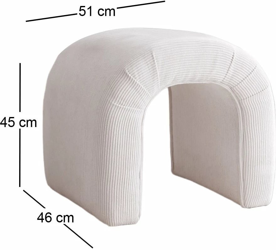 Puf Atelier del Sofa, fitilli, i bardhë