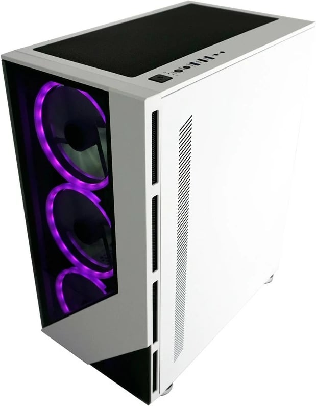 Kasë LC-Power Gaming 803W RGB, Midi Tower, xham i temperuar, e zezë/e bardhë Kasë LC-Power Gaming 803W RGB, Midi Tower, xham i temperuar, e zezë/e bardhë