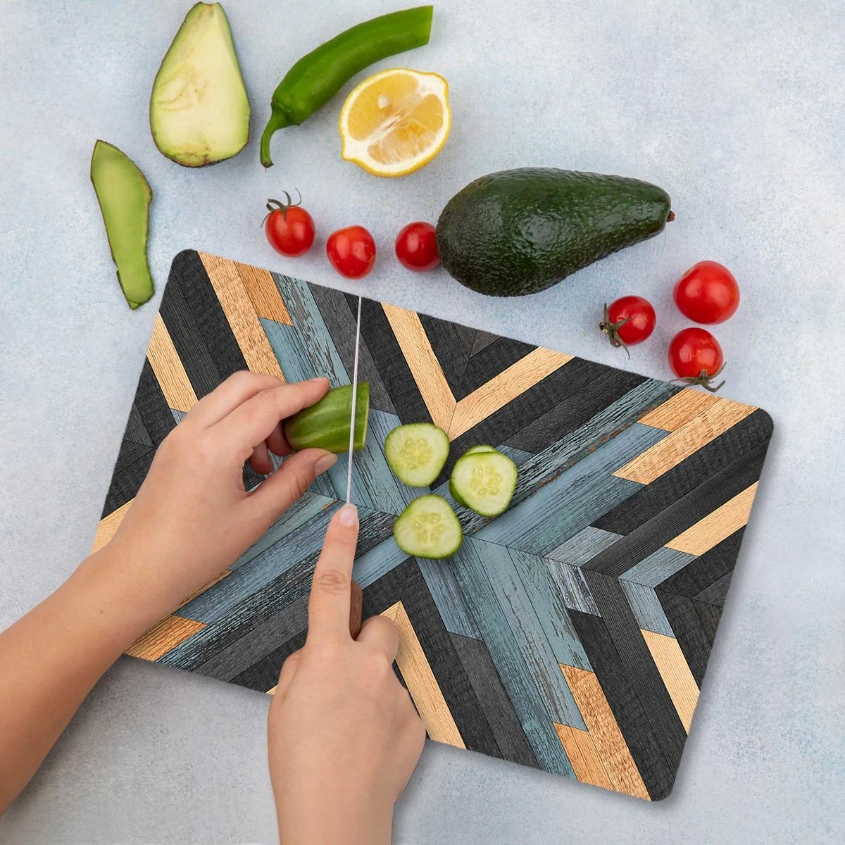 Dërrasë prerëse prej xhami të temperuar, shumëngjyrëshe, Hermia Ckt127 - 3040