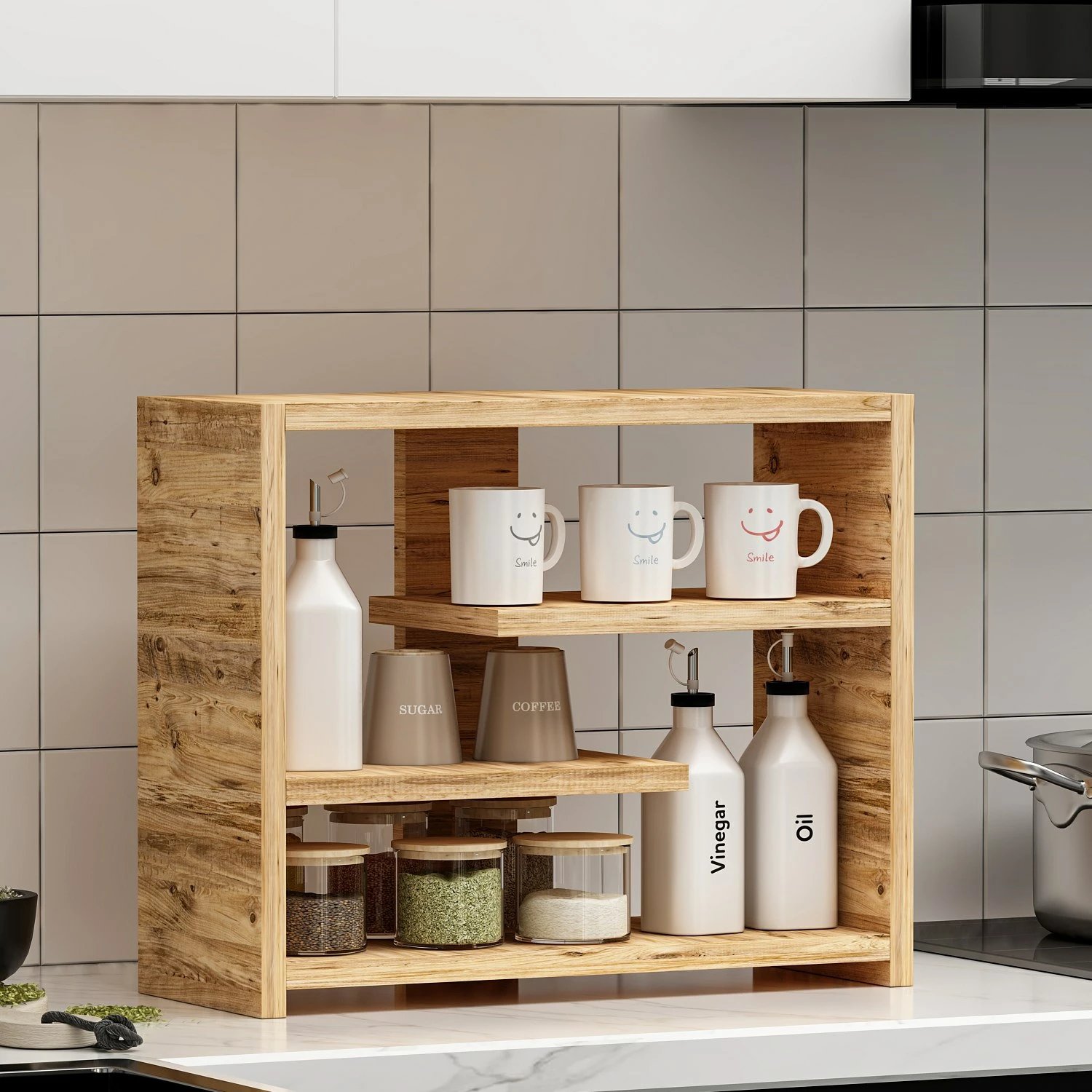 Raft muri Hanah Home, Gupse, ngjyrë Atlantic Pine