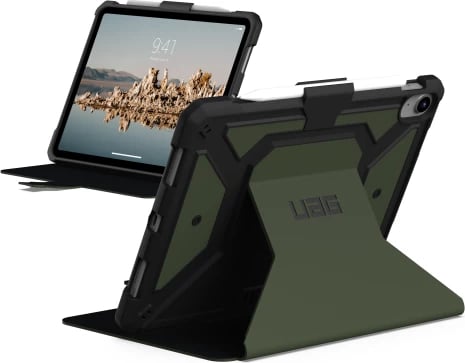Mbështjellës UAG Metropolis SE për iPad 10.9" (10 gen.), me mbajtës për Apple Pencil, Jeshil