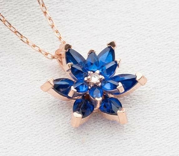 Varëse argjendi e hollë, ngjyrë rozë ari dhe kaltër navy, Jumeon, NRZ999362