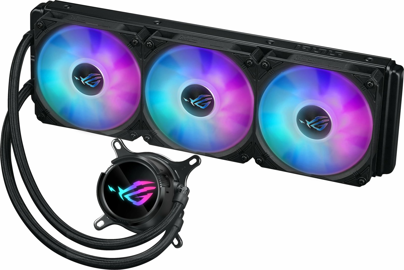 Ftohës me ujë ASUS ROG Strix LC III 360 ARGB, 12cm, 3 ventilatorë, i zi