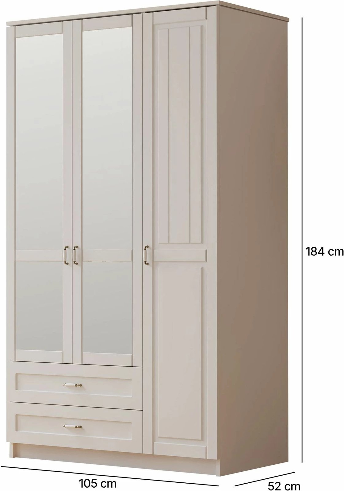 Dollap Skye Decor, ngjyrë e bardhë mat, Rb-119-01