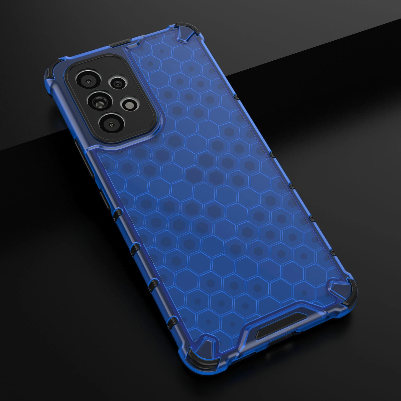 Mbështjellës Hurtel për Samsung Galaxy A73, honeycomb, xhel, Kaltër Mbështjellës Hurtel për Samsung Galaxy A73, honeycomb, xhel, Kaltër