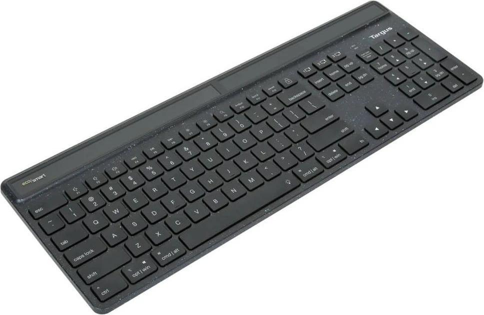 Tastierë wireless Targus ECOSMART, full-size, Bluetooth 5.2, LED backlight, e zezë