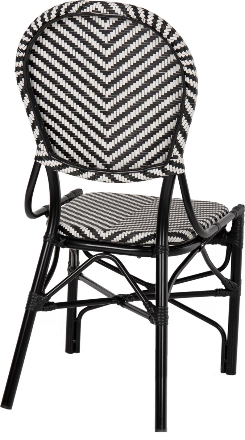 Karrige alumini FH5927.01 me tekstilene bardhë e zi, 46x56x95H cm