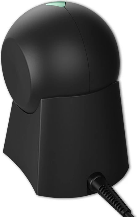 Skaner barkodësh desktop Qoltec 50857, 1D/2D, USB, zi/portokalli